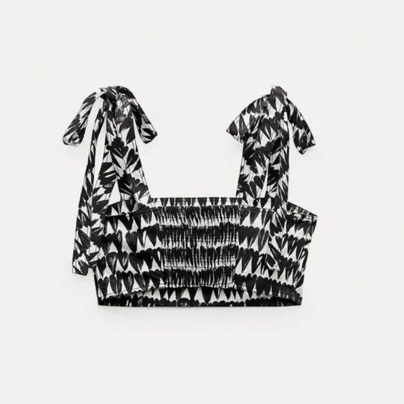 ZARA PRINTED CROP TOP ZW COLLECTION - Picture 6 of 8